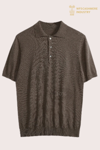 Polo premium da uomo in maglia di cotone e seta | OEM estivo di lusso