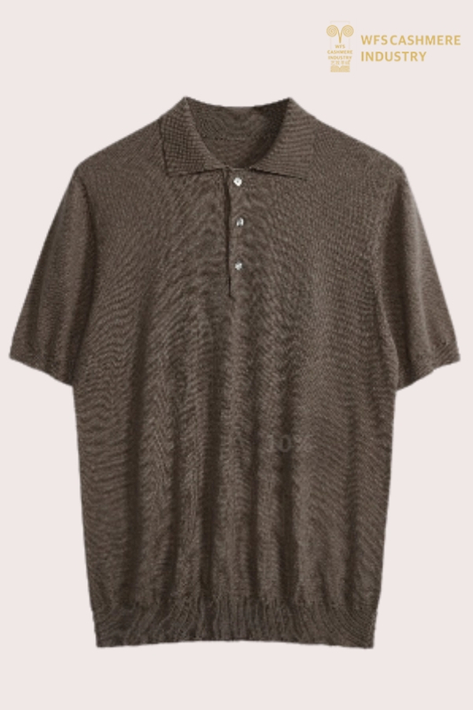 Polo premium da uomo in maglia di cotone e seta | OEM estivo di lusso