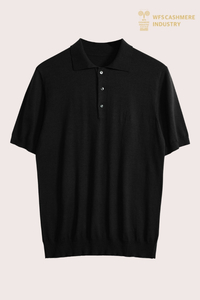 Polo premium in cotone-seta 16GG con bottoni in madreperla | OEM di abbigliamento da uomo di lusso
