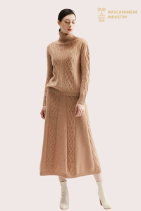 Set coordinato maglione e gonna lavorati a trecce premium | OEM calibro 7