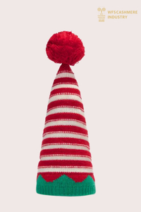 Cappello novità 'Torta di Natale' in puro cashmere premium | OEM di maglieria personalizzata per le vacanze