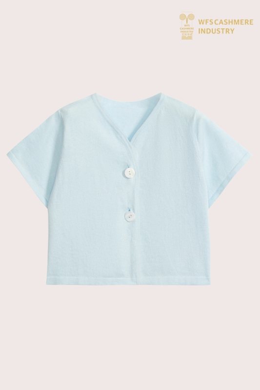 Cardigan premium a maniche corte per bambini con due bottoni | Produttore OEM di Bolero estivo