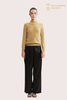 Pullover premium senza cuciture 100% cashmere giallo chiaro | Maglieria OEM/ODM avanzata