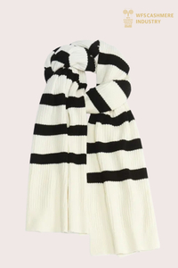 Sciarpa a righe premium in misto lana e cashmere 7GG | Accessori OEM personalizzati