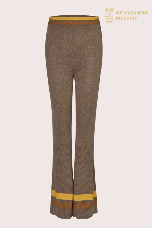 Pantaloni eleganti svasati in maglia di cashmere | Produttore OEM di fondi di lusso