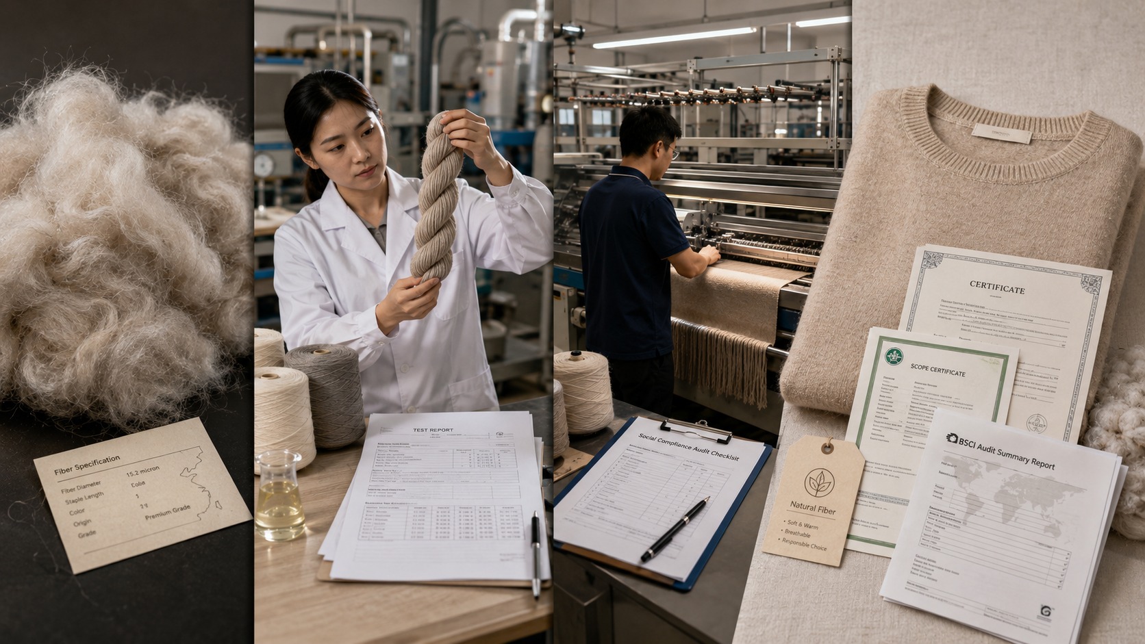OEKO-TEX contro GOTS contro BSCI: le certificazioni del cashmere spiegate per gli acquirenti di marchi