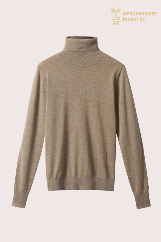 Dolcevita da uomo in puro cashmere grosso premium | OEM di maglieria pesante