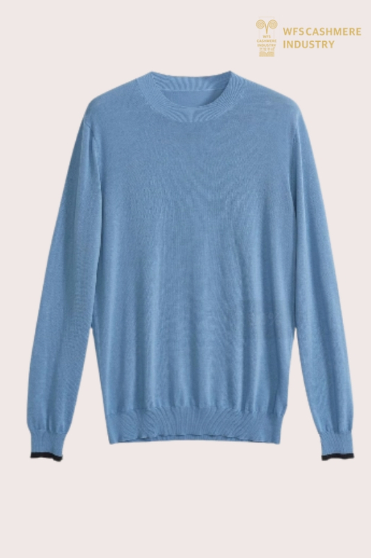 Maglione girocollo da uomo premium in cotone 100% | OEM di maglieria di calibro fine
