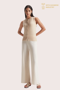 Cardigan con bottoni in puro cashmere da donna premium | Fornitore OEM/ODM di maglieria personalizzata