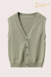 Gilet in maglia premium con bottoni sul davanti | Cardigan senza maniche OEM