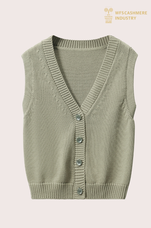 Gilet in maglia premium con bottoni sul davanti | Cardigan senza maniche OEM
