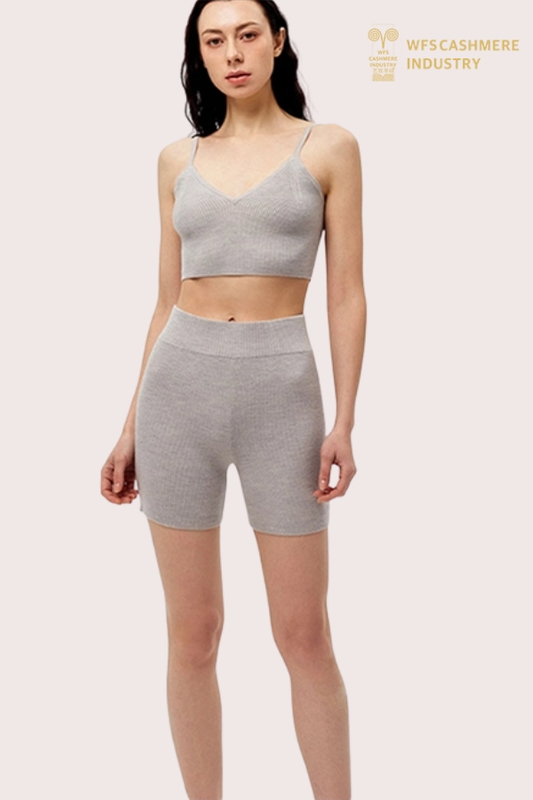 Bralette in maglia di cashmere senza cuciture OEM | Fabbrica di abbigliamento da casa di lusso