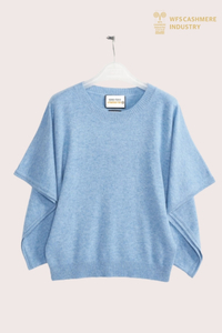 Pullover in cashmere premium con maniche a farfalla | OEM a maglia fine