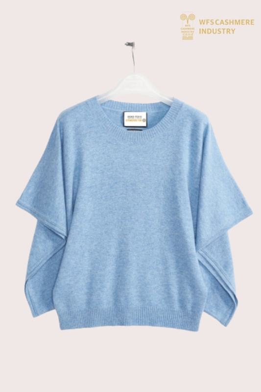 Pullover in cashmere premium con maniche a farfalla | OEM a maglia fine