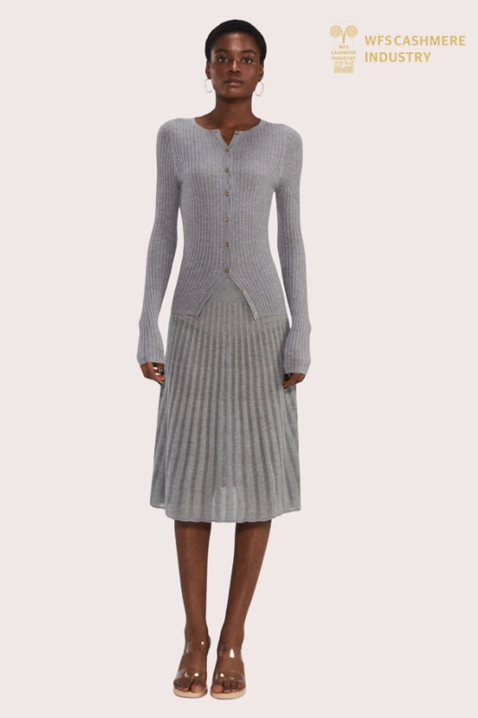 Gonna in maglia di misto seta lucida di lusso da donna | Produttore OEM di abiti da sera premium
