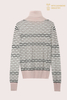 Pullover dolcevita a righe rosa personalizzato | OEM di maglieria in cashmere