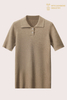 Polo in maglia di misto cashmere leggero premium | OEM smart-casual