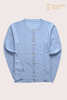 Cardigan classico in puro cashmere 12GG con bottoni in metallo | Maglieria OEM da donna