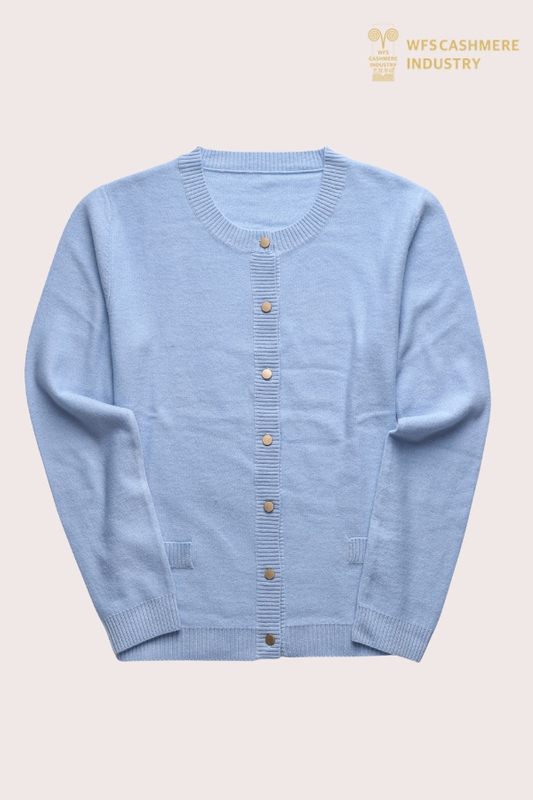 Cardigan classico in puro cashmere 12GG con bottoni in metallo | Maglieria OEM da donna
